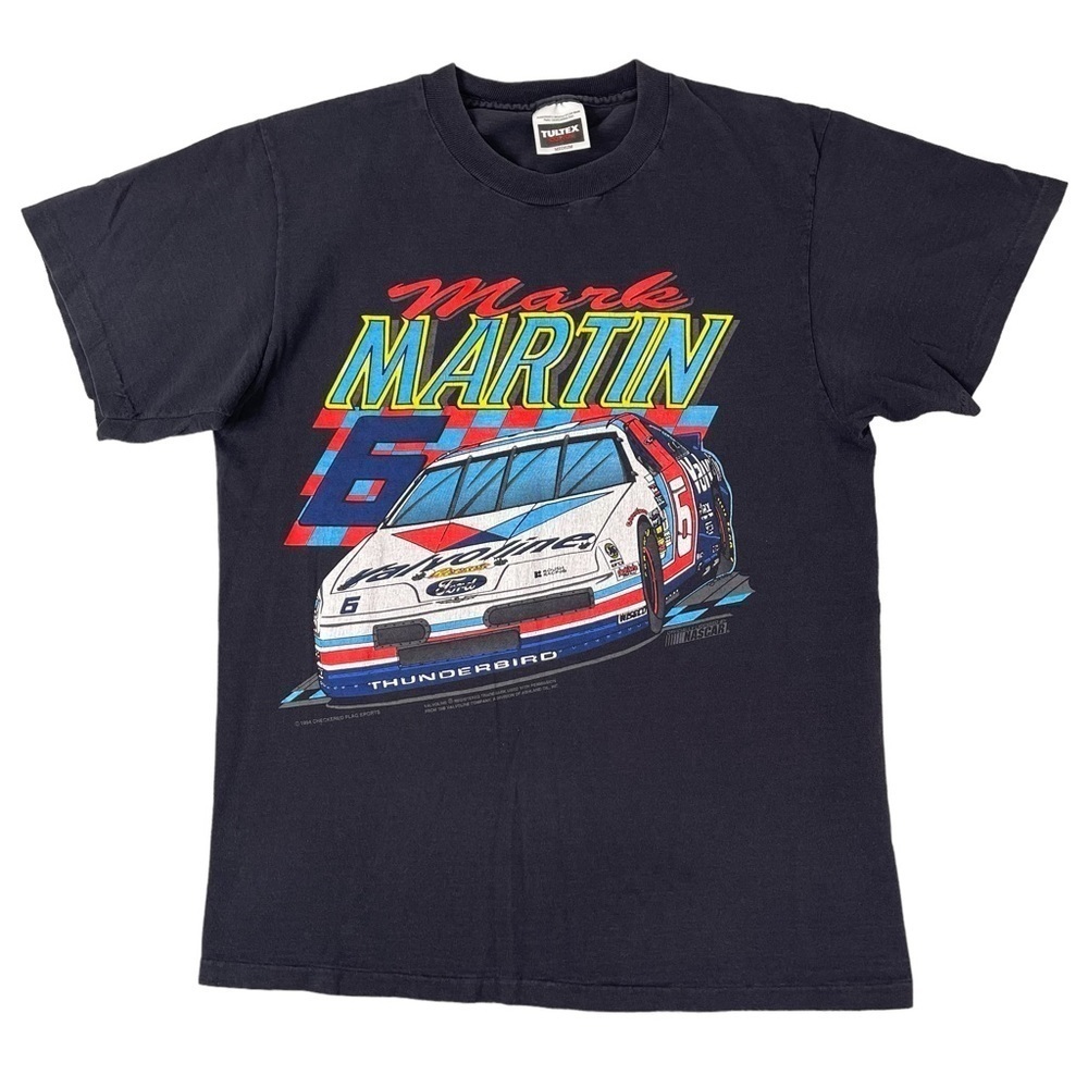 Vintage Nascar T Shirt Medium Mark Martin Valvoline Racecar 1994 Single Stitch